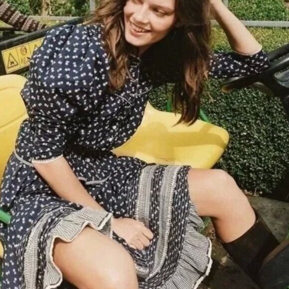 DOEN. Rosanna Skirt Calico Midi BNWOT Large / Medium - Picture 7 of 7